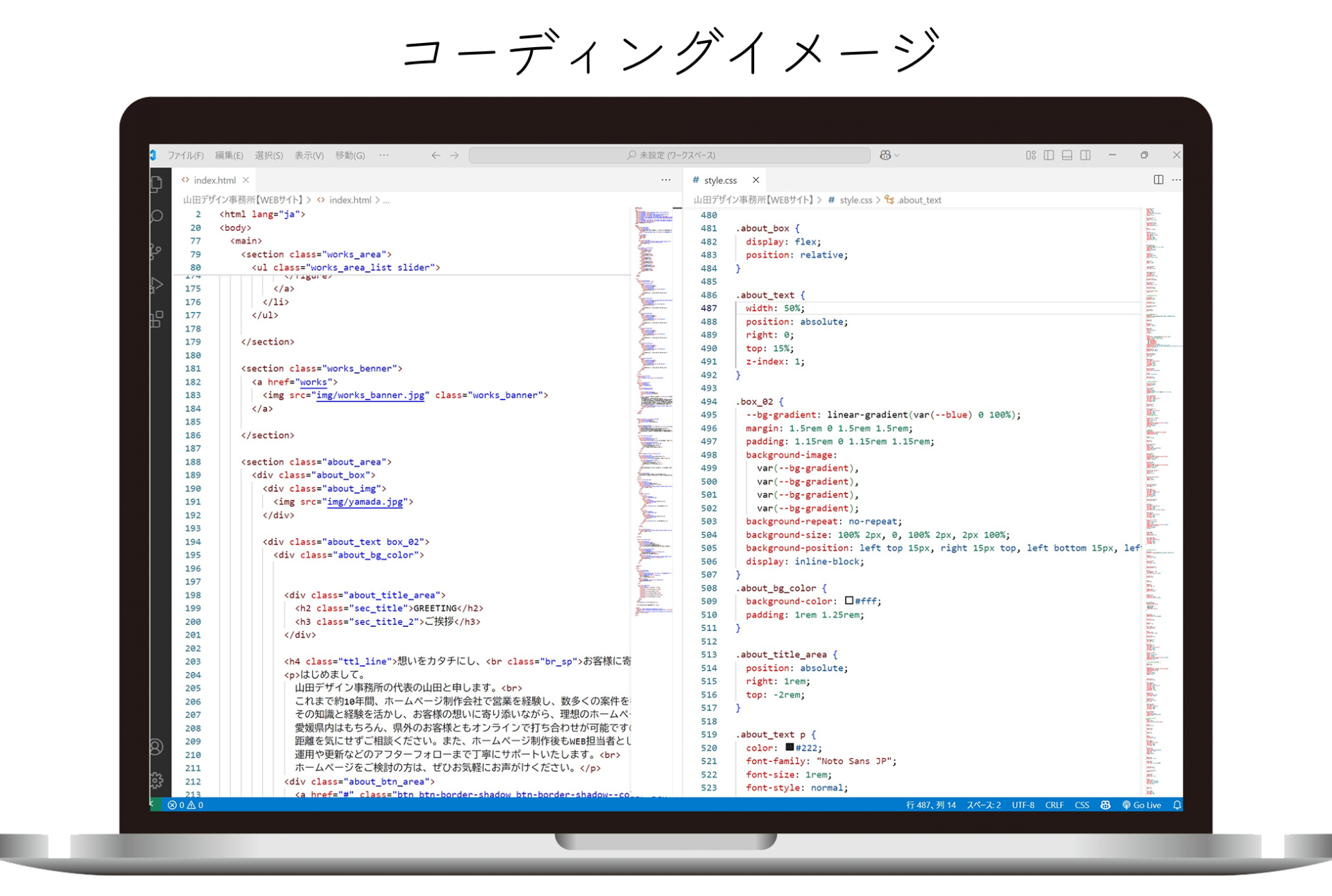 コーディングのイメージ